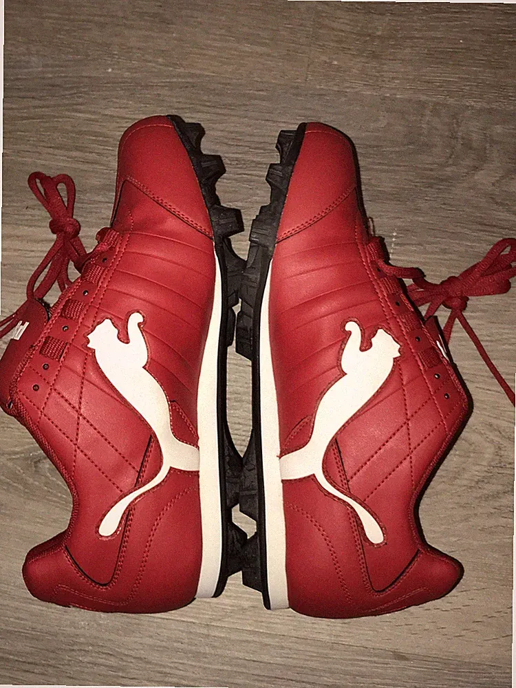 Men’s Red PUMA Cleats Size 12, Rubber Multi Ground, Turf, Baseball Soccer Golf