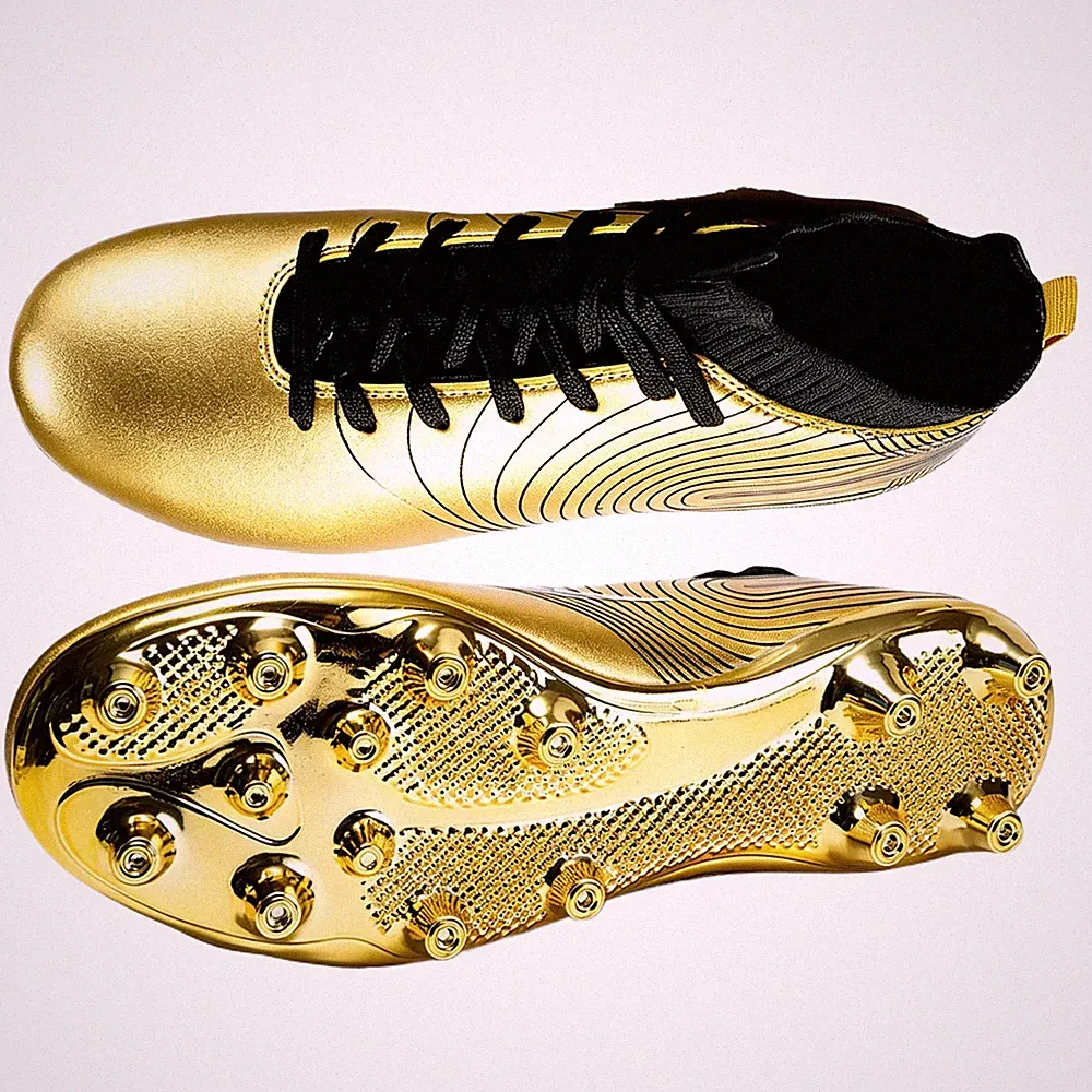 Men'S Shoes High-Top Soccer Molded Cleats, Medium Low Heel Platform Closed Toe
