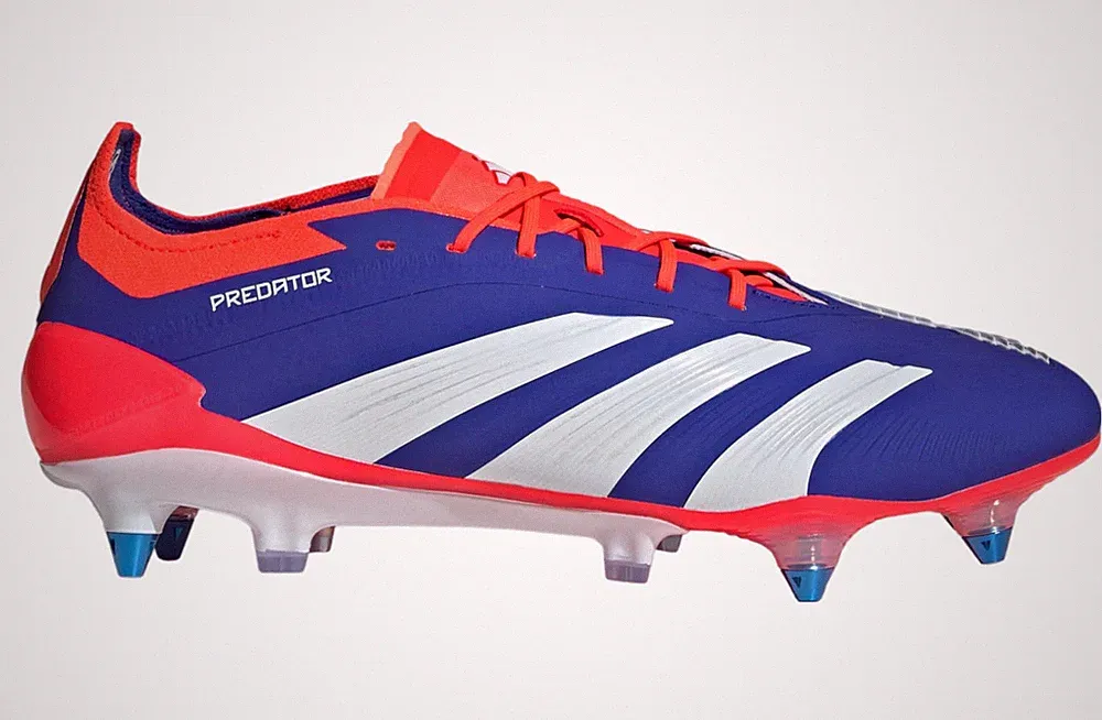 Men's Size 5.5 Adidas Predator Elite Soft Ground Soccer Cleats Blue Red IF6323