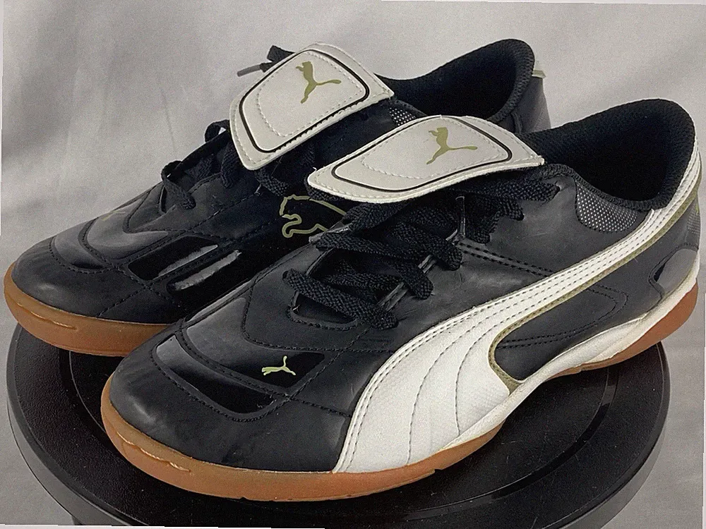 Men’s Size 7.5 Puma King Exec Indoor IT Soccer Shoes Cleats Black White Gum
