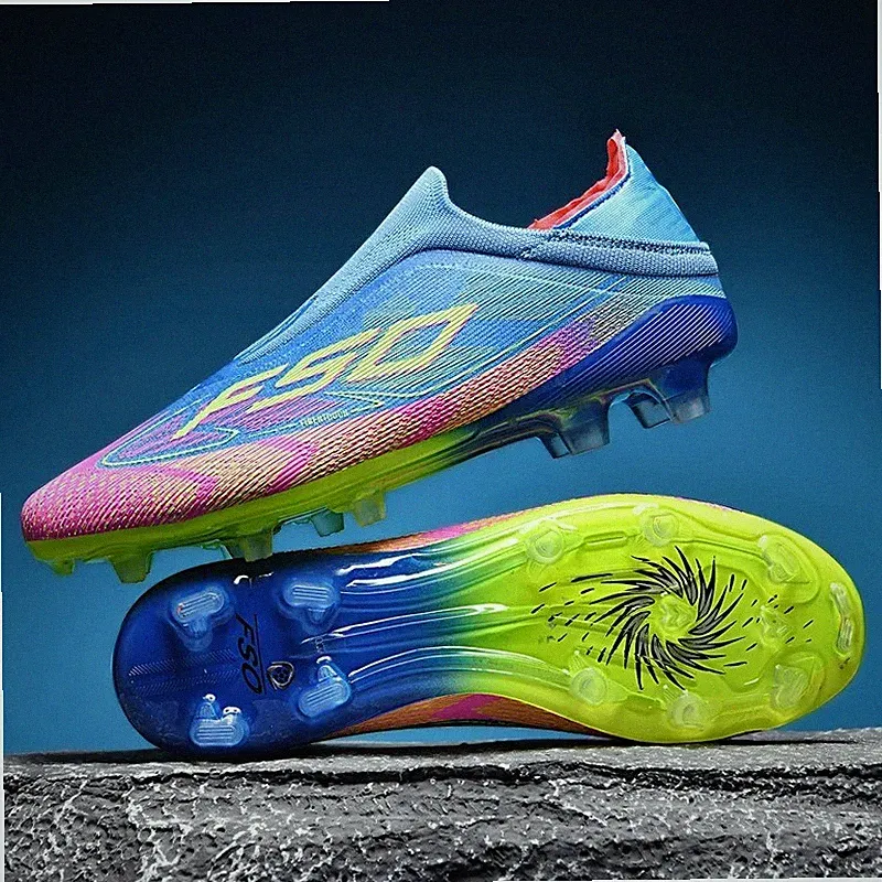 Men's Soccer Cleats Athletic Shoes High-Top Football Boots Non-Slip Grass FG