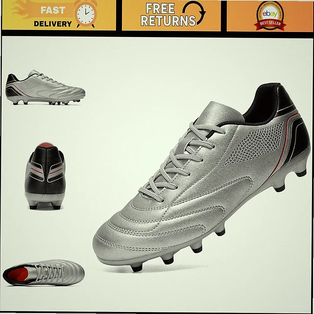 Men's Soccer Cleats - Breathable Turf Football Boots for Training & Outdoor Play