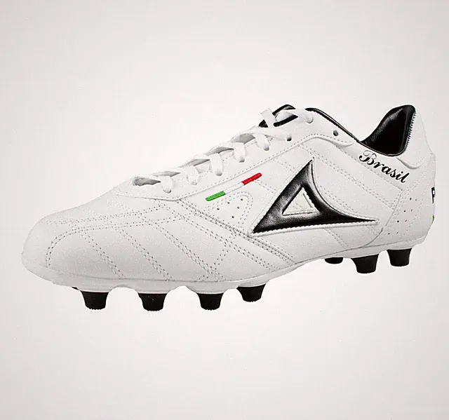 Men's Soccer Cleats Pirma Brasil 0501 Color White/Black Firm Ground