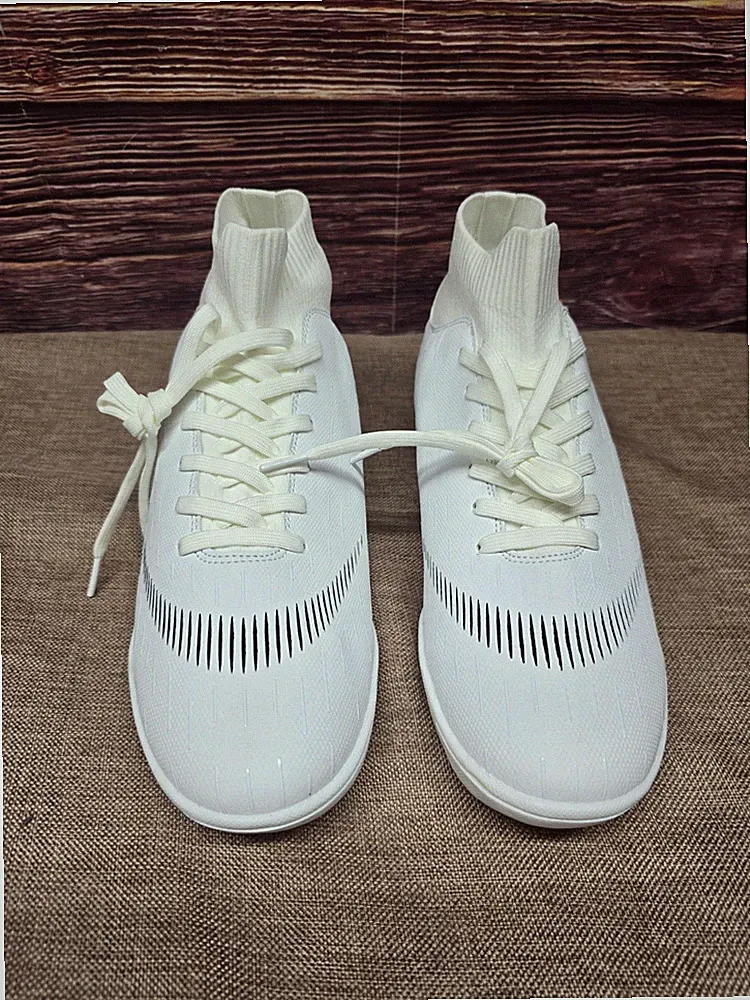 Men's Soccer Cleats with High-Tops Lace-Up Non-Slip Spikes Ankle-Cuff Sz 8.5
