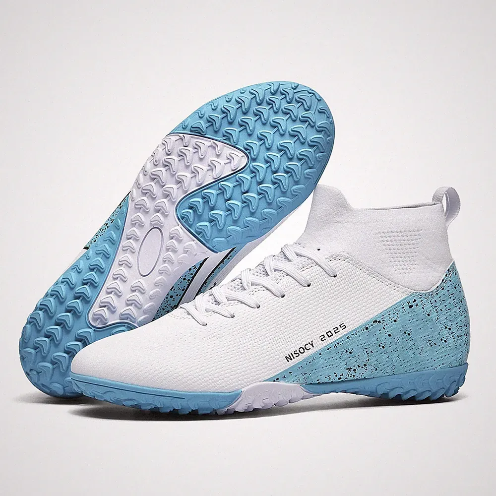 Men’s Soccer Shoes Football Cleats High-Top Outdoor/Indoor Athletic Sneaker L...