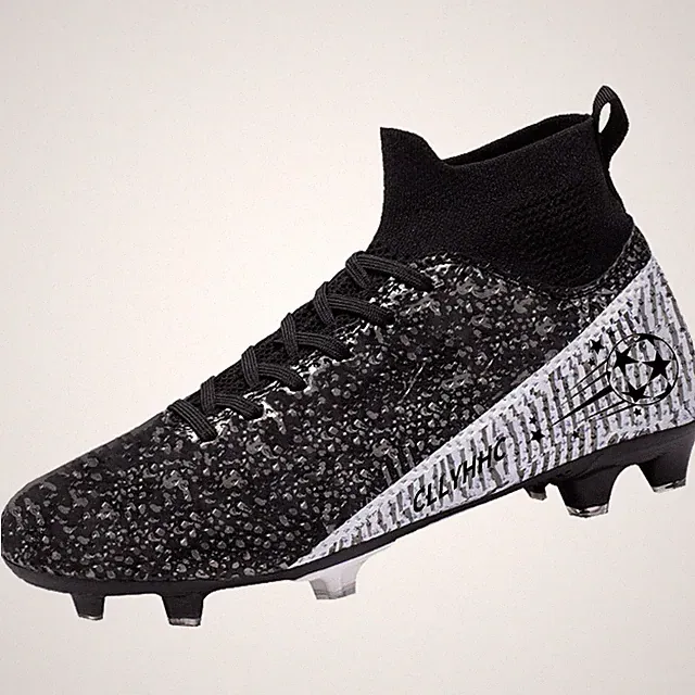 Men's Soccer Shoes Lightweight Football Boots Breathable Professional Sneaker...
