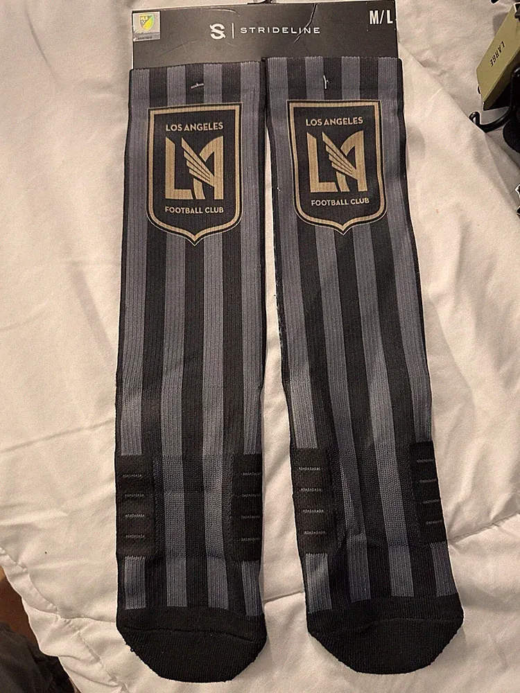 Men's Strideline -MLS -Los Angeles Football Club- Athletic Soccer Crew Socks AA