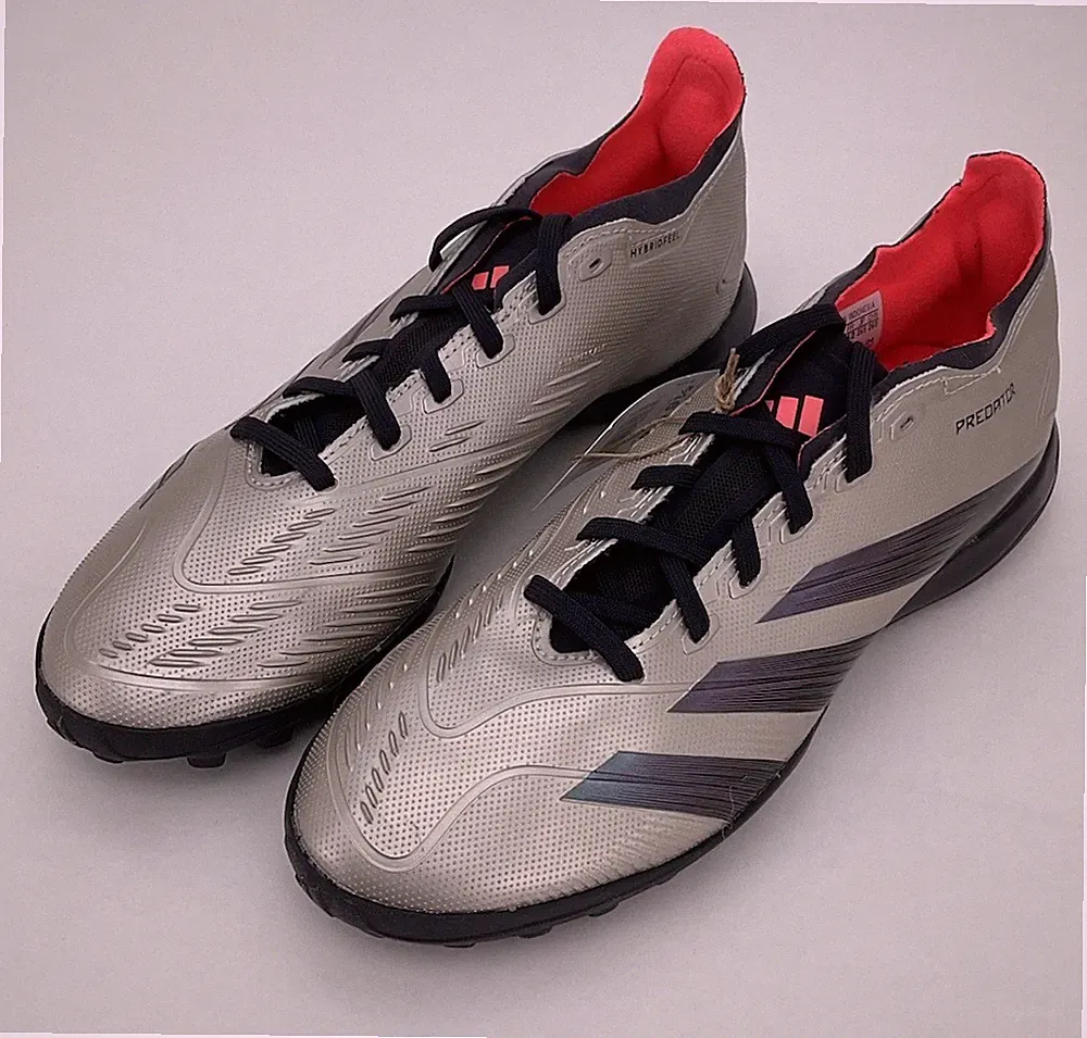 Men's US Size Adidas Predator League TF Futbol Soccer Cleats Silver Black IF6376
