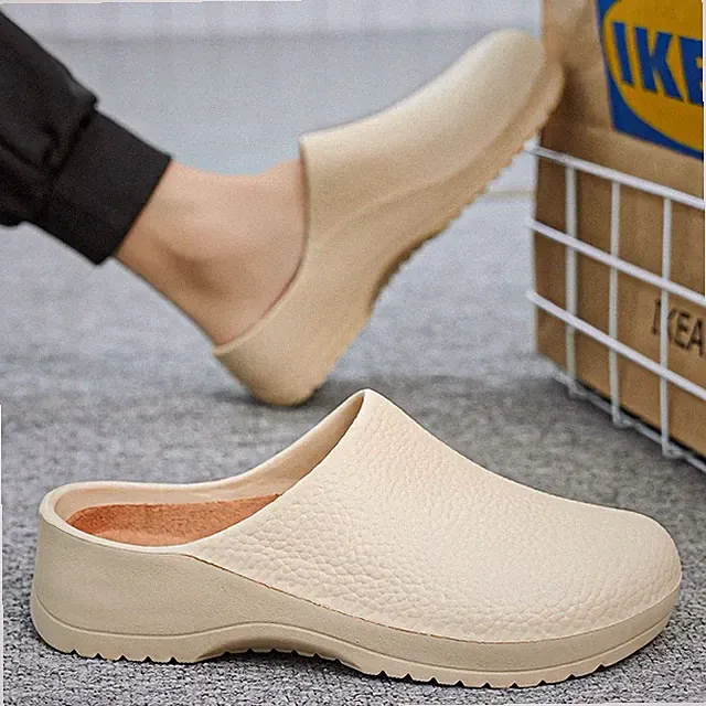 Men Slippers Non-slip Oil-resistant Chef Shoes Kitchen Nurse Work EVA Soft Clogs
