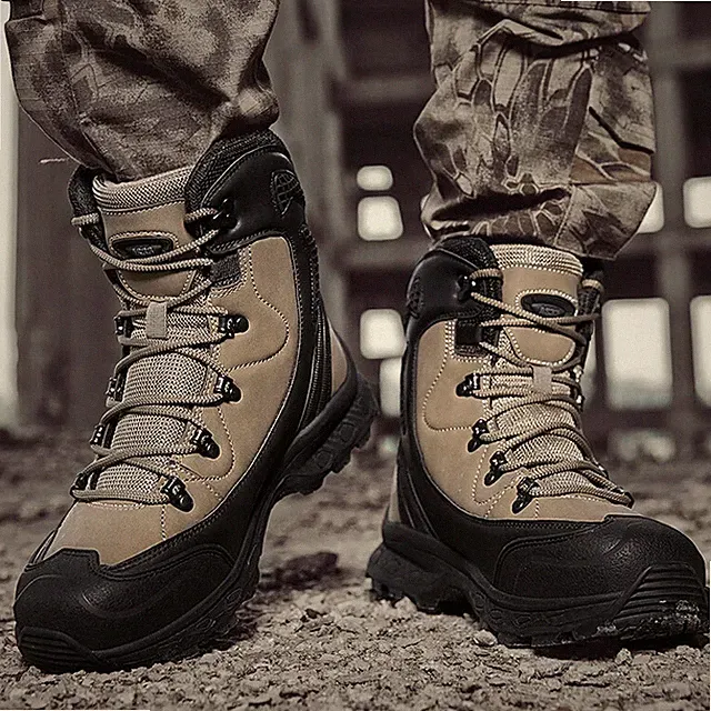 Men Trekking Hiking Boots Non Slip Outdoor Mountain Desert Shoes Ankle Boots