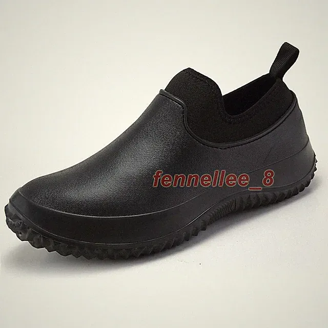 Men Work Chef Shoes Waterproof Oil-proof Kitchen Resistant Restaurant Boot Black