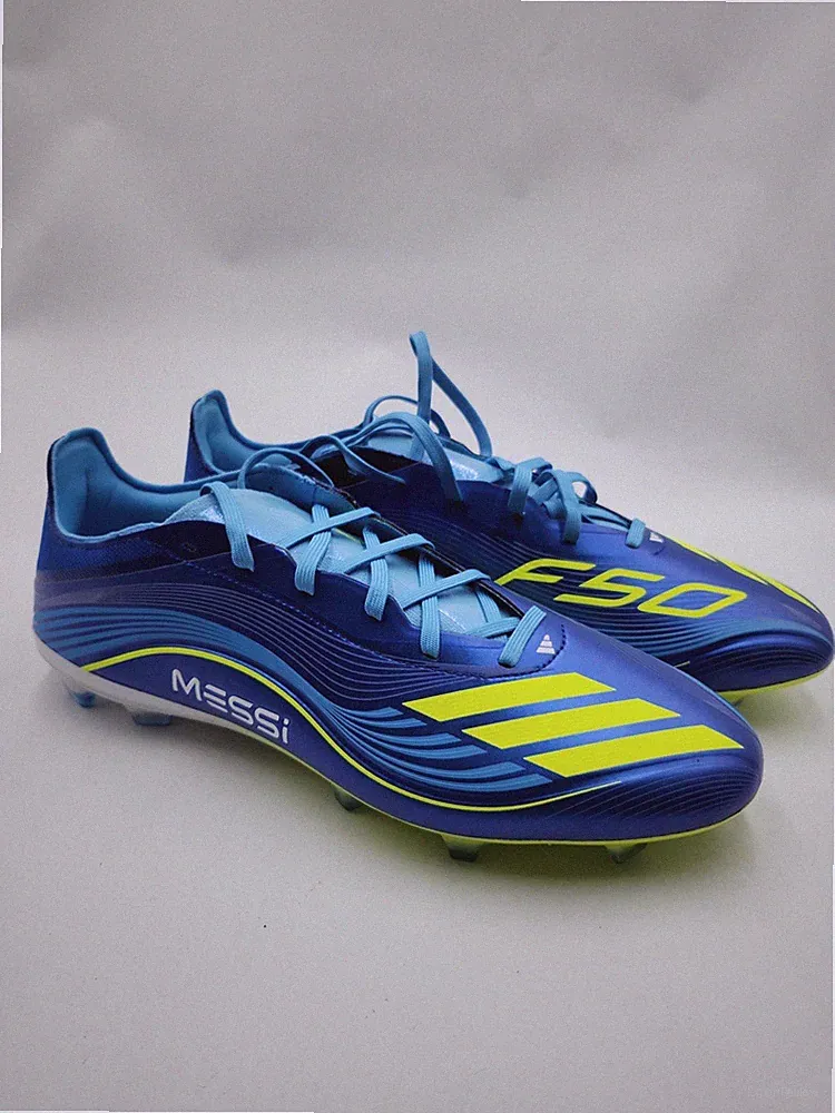 Mens 10 Adidas F50 Messi Pro FG Firm Ground Soccer Cleats Blue Neon