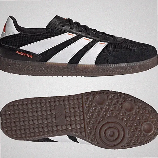 (MENS 10) Adidas Predator 24 League Indoor Soccer Samba Suede Black IF1025