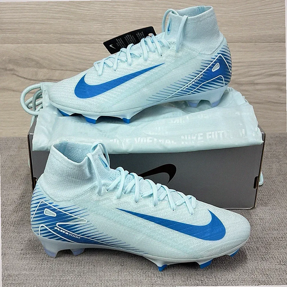 Mens 10 - Nike Zoom Mercurial Superfly 10 Elite Soccer Cleats FG Blue FQ1454 400
