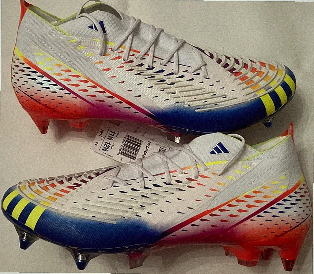 Mens 11.5 Adidas Predator Edge.1 SG Al Rihla Pack Soccer Cleats White GW1021 NEW