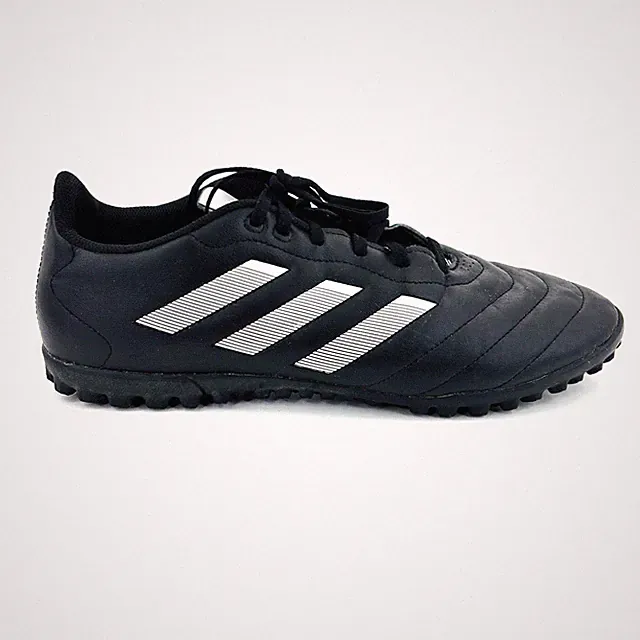 Mens 13 Adidas Goletto VIII Indoor Turf Soccer Shoe Black White Leather AGY5775