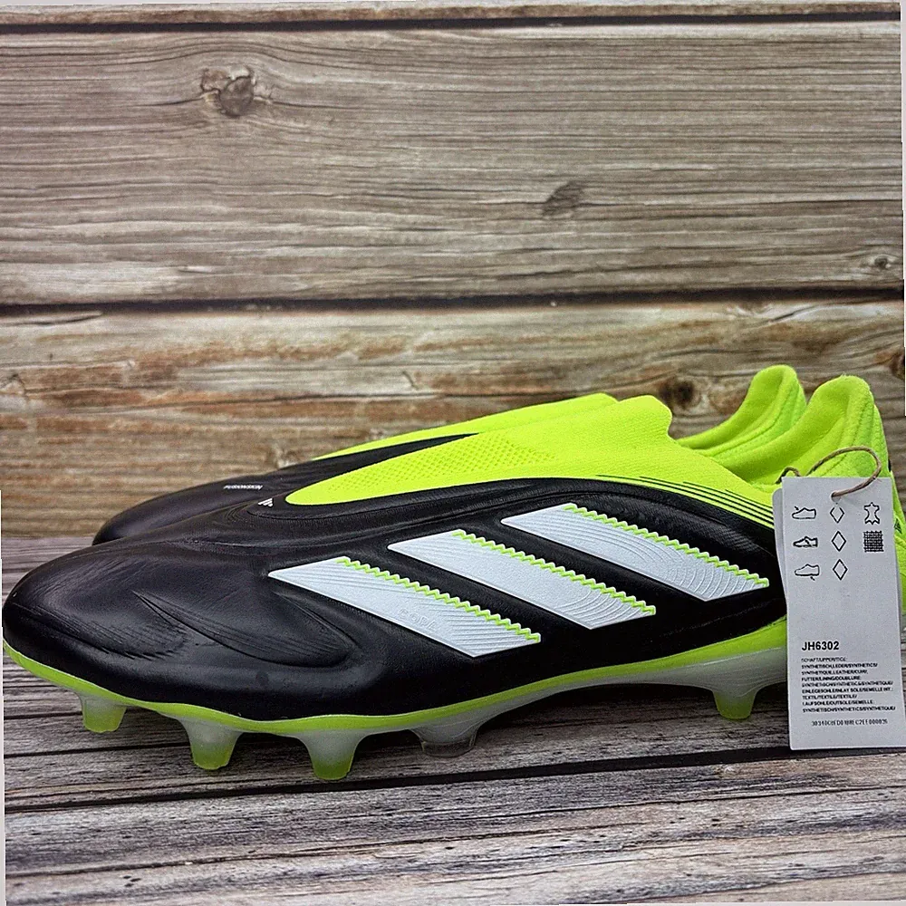 Mens 4/WMNS 5 Adidas Copa Pure 3 Elite FG Laceless Black Soccer Cleats JH6302