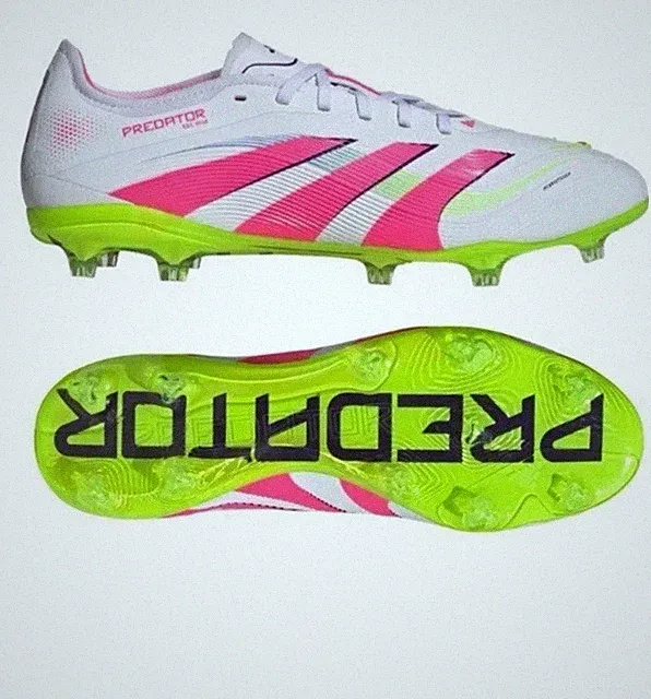 Mens Adidas Predator PRO FG Soccer Cleats/Shoes Size 7 White Pink ID3855