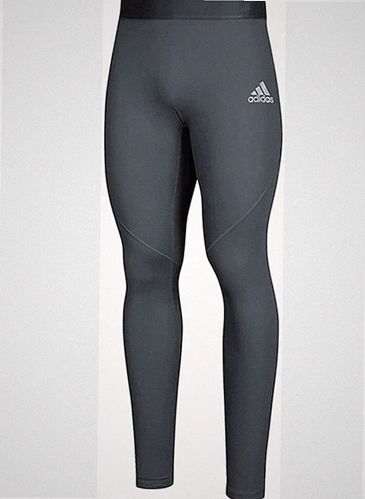 Mens Adidas Spandex Tights Compression Pants Racing Tights Small Gray