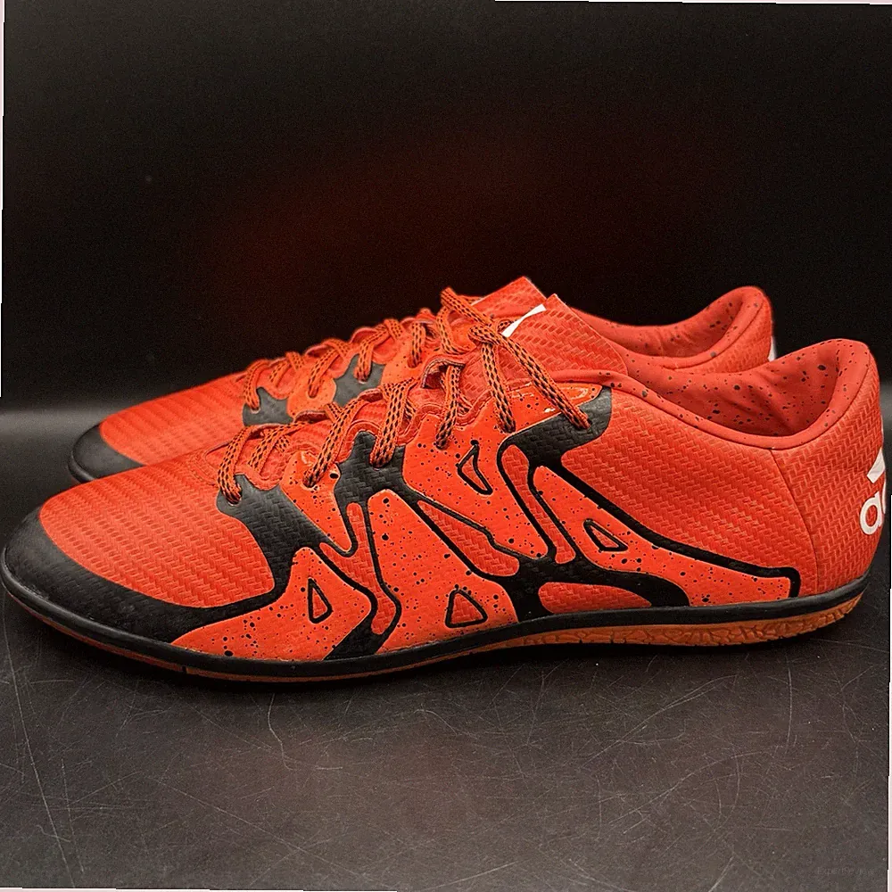 Mens Adidas X 15.3 IC Orange Black Athletic Indoor Soccer Shoes Sneakers Size 10