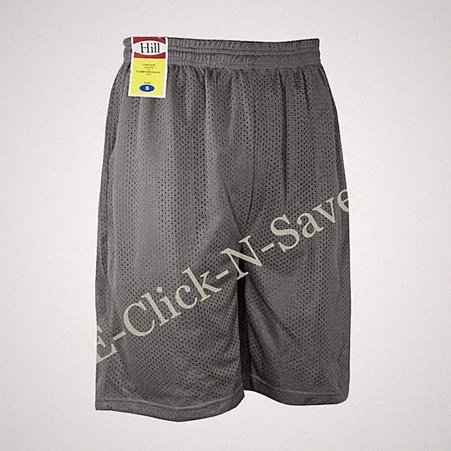 MENS ATHLETIC JERSEY 2 POCKET MESH SHORTS GYM WORKOUT BASKETBALL FITNESS S~5XL
