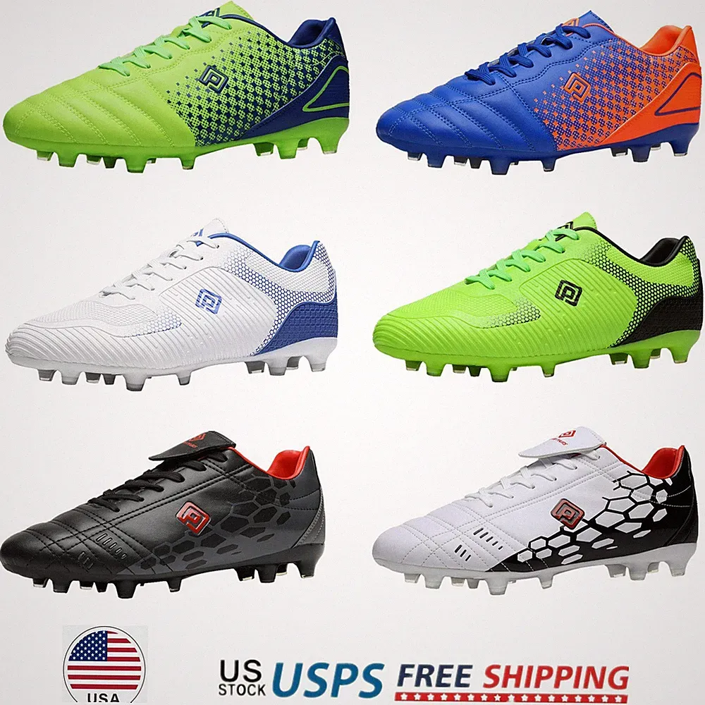 Mens Boys Soccer Shoes Outdoor Football Shoes Firm Ground Soccer Cleats