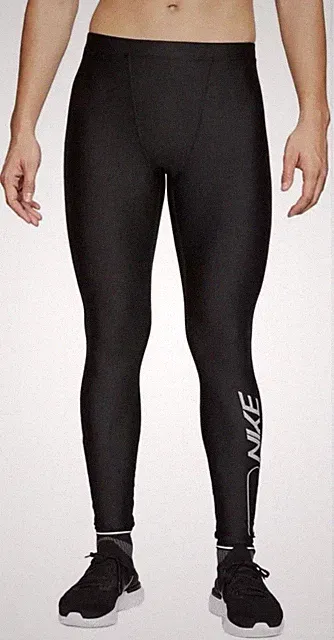 MENS NIKE COMPRESSION Pants Spandex Runnings TIGHTS Black Race Tights Small New