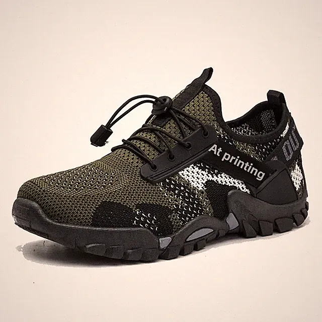 Mens Outdoor Mesh Shoes Hiking Knitting Sandals for Hiking and Travel Camouflage