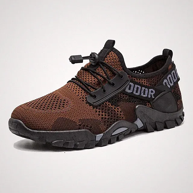 Mens Outdoor Mesh Shoes Hiking Knitting Sandals for Hiking and Travel Camouflage