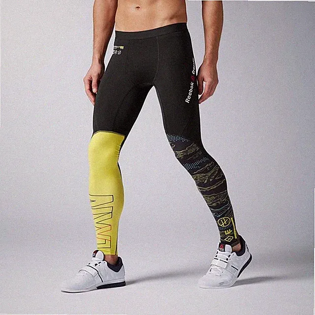 Mens Reebok CrossFit Forging Elite Fitness Spandex Tights Compression Pants XL