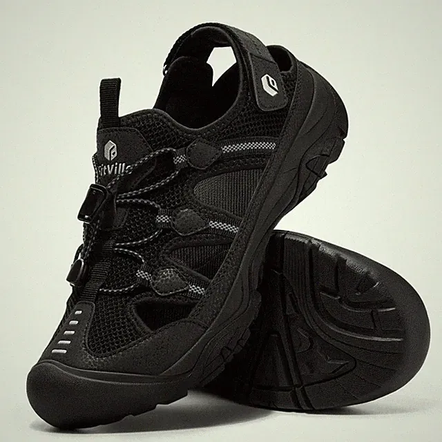 Mens Sandals Width Closed-Toe Water Beach Shoes Non-Slip Summer Walking Sneakers
