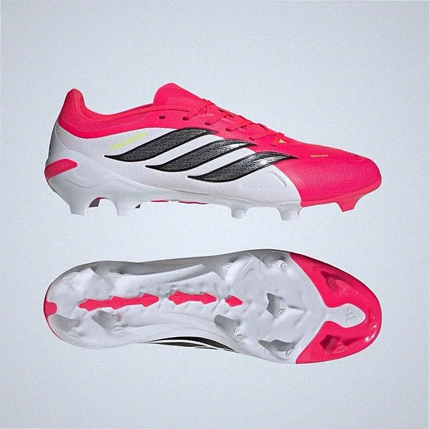 Mens Size 12 - adidas Predator League Firm Ground FG Soccer Cleats Red White