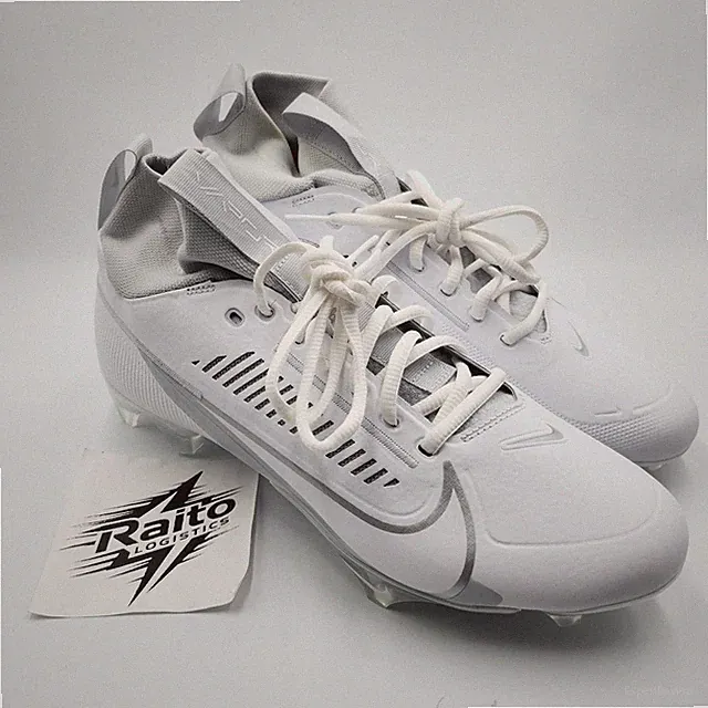 Mens Size 13.5 Nike Football Cleats Vapor Edge Pro 360 2 White Silver DA5456-100