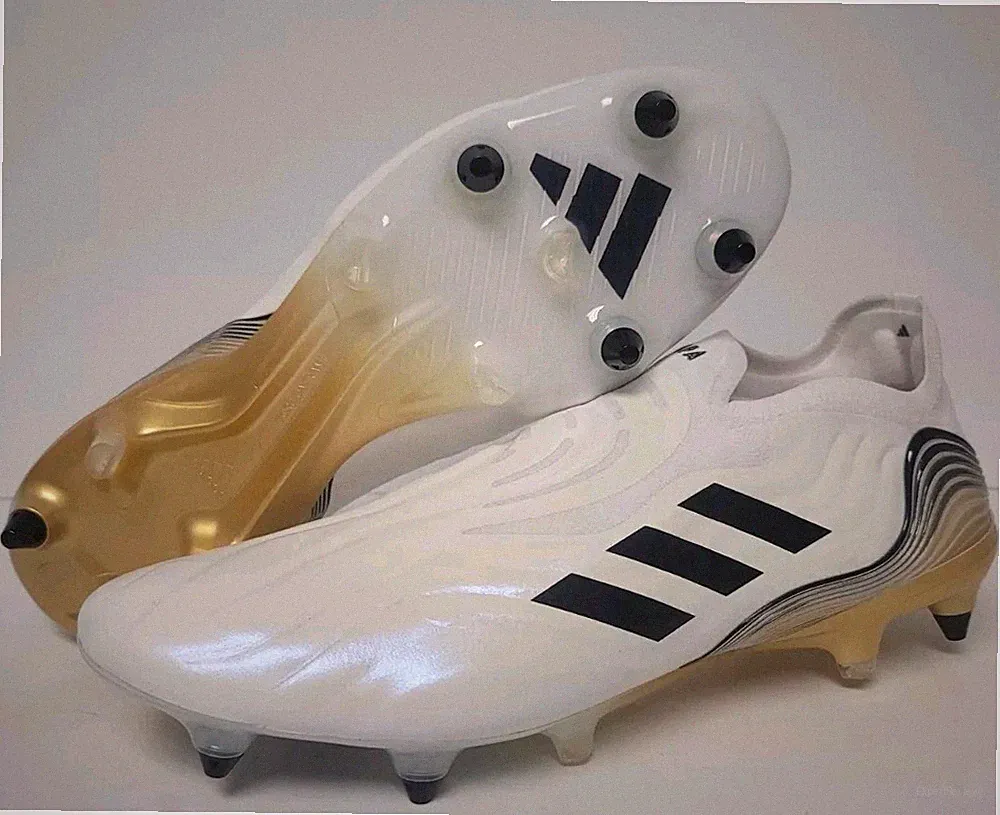 Mens Size 7 Adidas Copa Sense SG Soft Ground Cleats White Pearl Gold HP7840