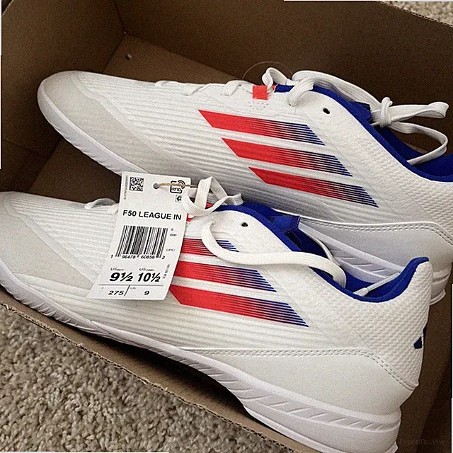Mens Size 9.5-Adidas F50 League IN Soccer/ Football Shoes White Blue Red IF1395