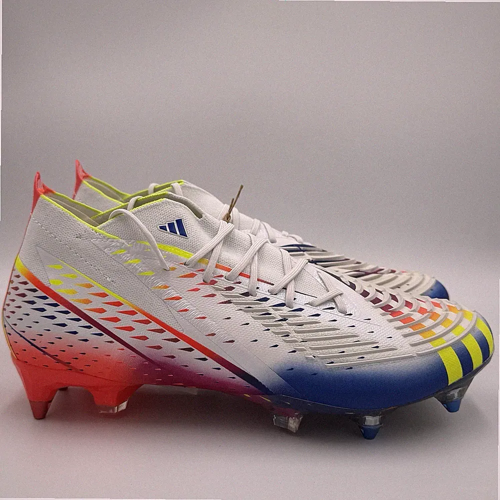 Mens Size 9.5 Adidas Predator Edge.1 Soft Ground Soccer Cleats GW1021 White