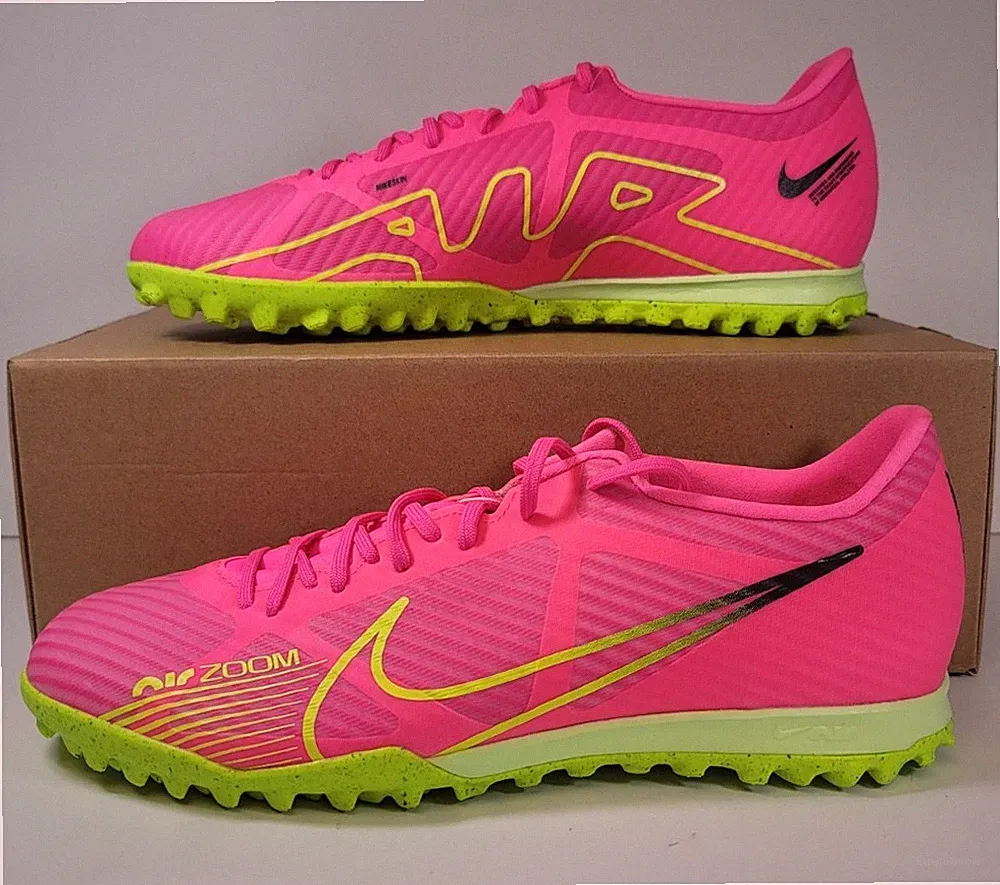 Mens Size 9.5 Nike Mercurial Zoom Vapor 15 Academy TF Pink Turf Soccer Cleats