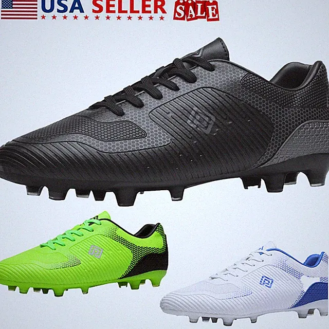 Mens Soccer Cleats Firm Ground Football Shoes Soccer Shoes US Size 6.5-13