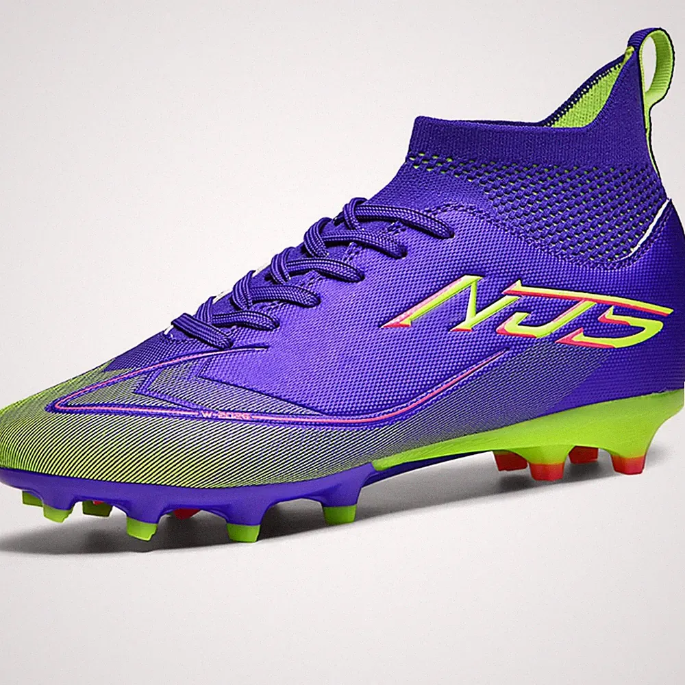 Mens Soccer Cleats Outdoor Professional Training Turf Football Boots Lightwei...