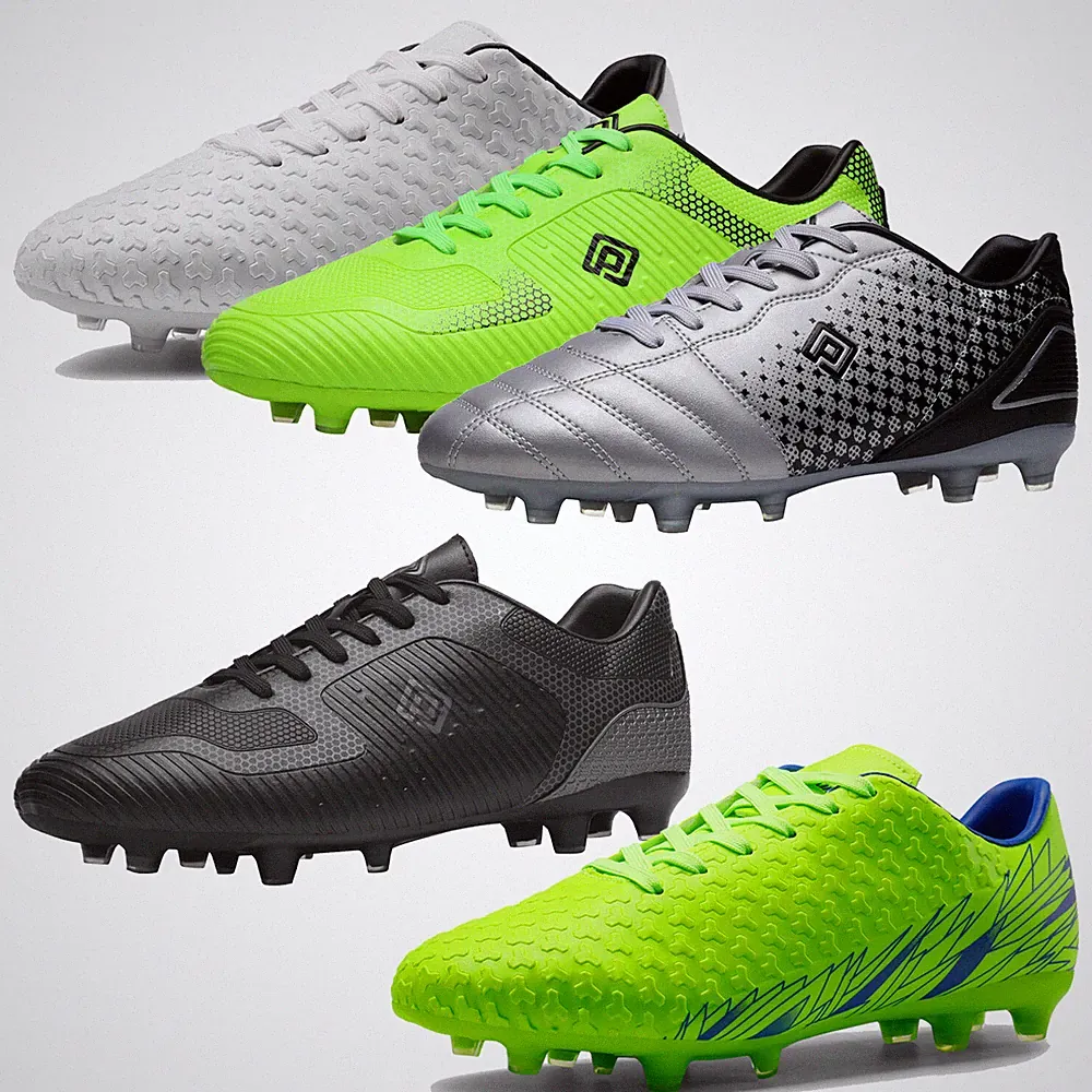 Mens Soccer Shoes Firm Ground Soccer Cleats Classic Low Top Football Shoes
