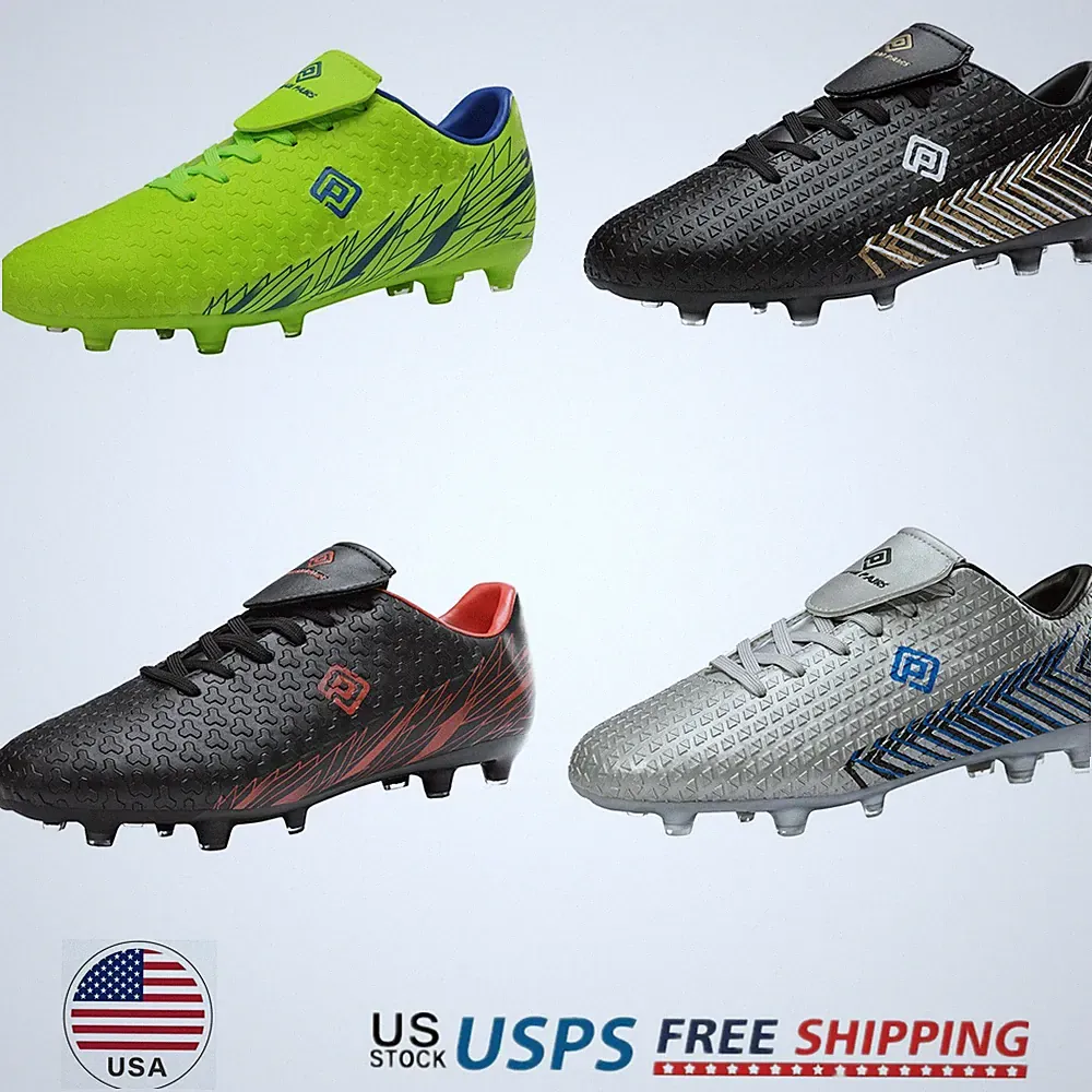 Mens Soccer Shoes Football Shoes Firm Ground Boys Soccer Cleats Size US 6.5-13