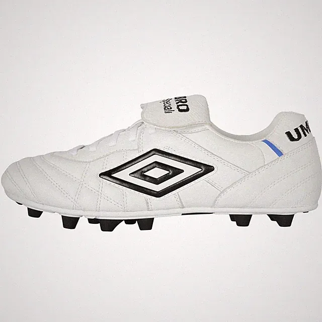 Mens Speciali Pro 24 GL FG Soccer Cleats, White/Black/Blue, 11
