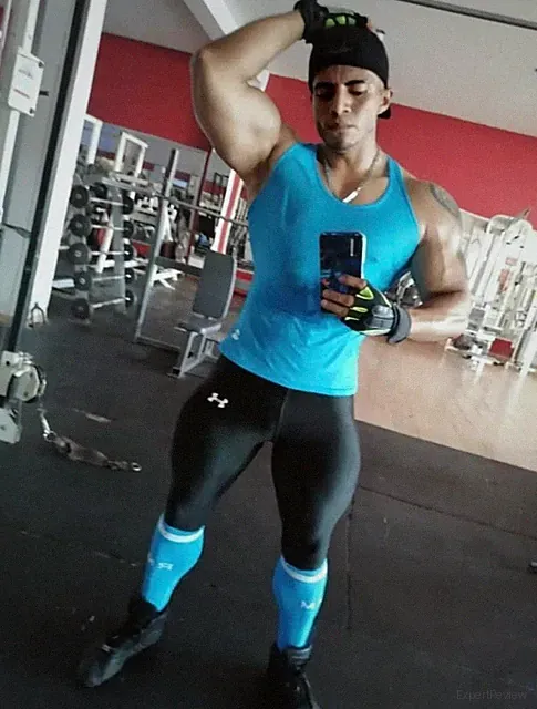 Mens Under Armour Black Shiny Spandex Tights Compression Pants Small