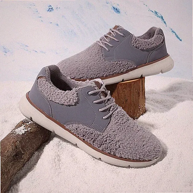 Mens Winter Warm Shoes Outdoor Fur Lined Athletic Walking Sneaker Sports Running