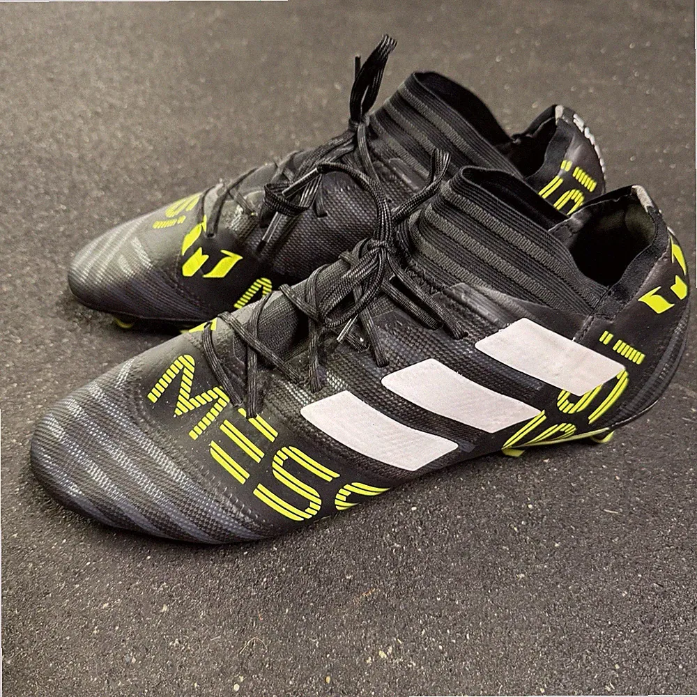 Messi Adidas Nemeziz 17.2 FG Men's Turf Soccer Shoes Black Solar Cleats