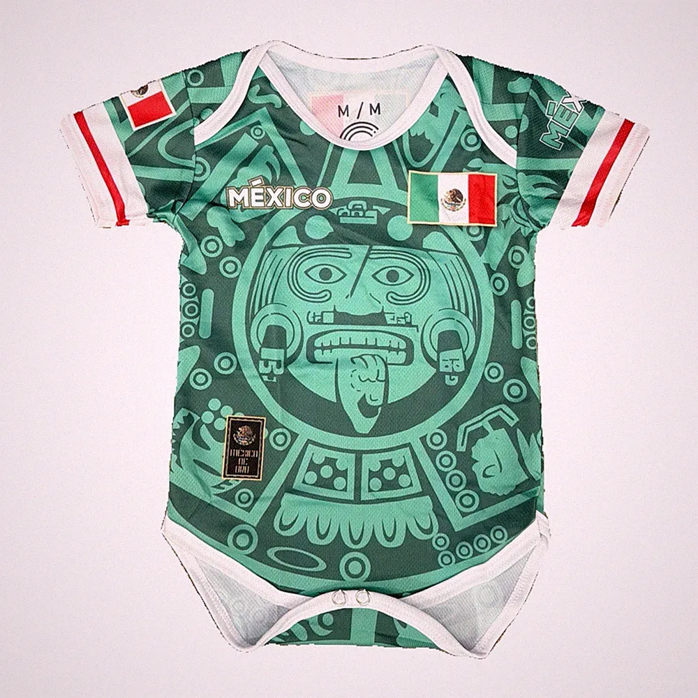 Mexico Calendario Azteca soccer jersey Baby Unisex Green color