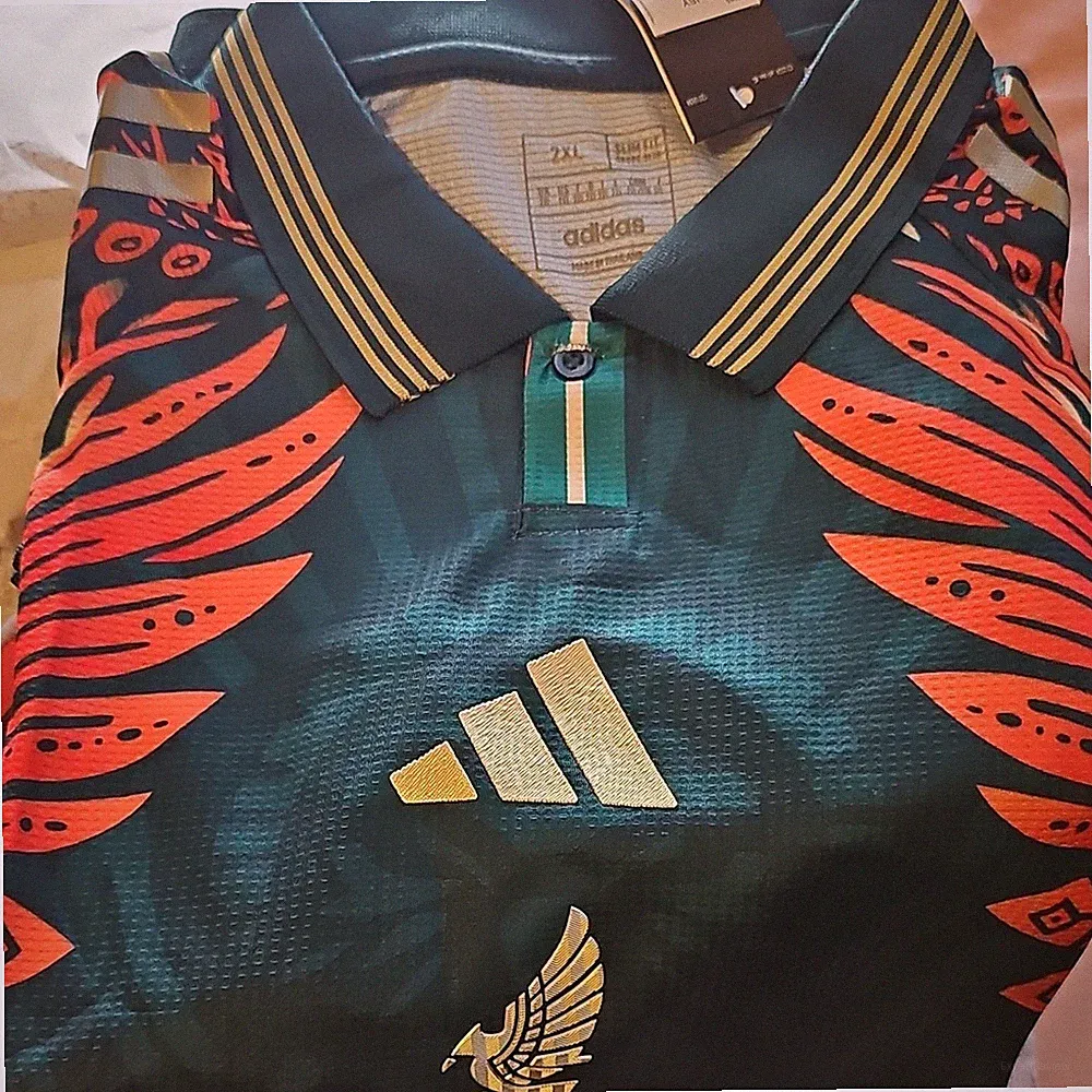Mexico Men's Soccer Jersey Green Polyester Player Version Fit Size 2XL