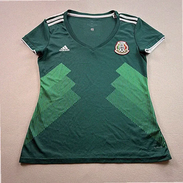 Mexico Soccer Jersey Womens Medium Green Adidas National Home Kit 2018 World Cup