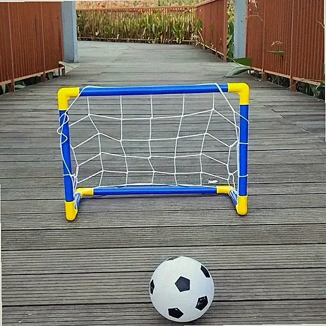 Micro Soccer Goal Net Set Kids Toddler Toy Game Complete Set Pump Ball Backyard