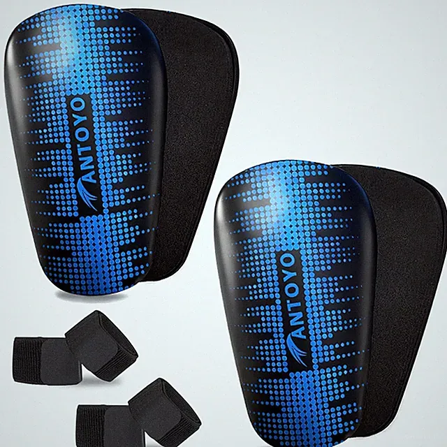 Mini Soccer Shin Guards 2 Pairs with Adjustable Straps for Kids 46